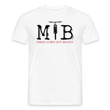VTT VTT VÉLO DE DESCENTE SE CASSER LES OS PAS - T-shirt homme - blanc - Devant - AI Model Male 178 dark (178cm)