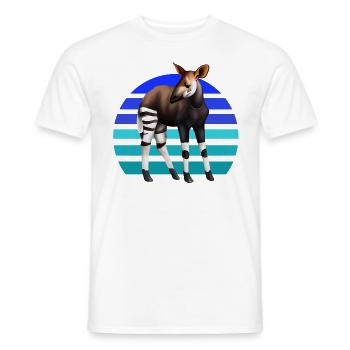 Okapi sucré - T-shirt homme - blanc - Devant - AI Model Male 178 dark (178cm)
