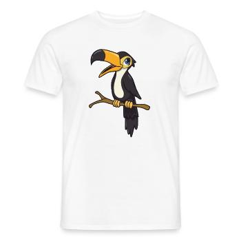 Kawaii Toucan - T-shirt homme - blanc - Devant - AI Model Male 178 dark (178cm)