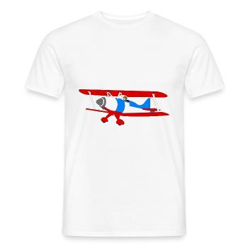 Airplane - Men's T-Shirt - white - Front - AI Model Male 178 dark (178cm)
