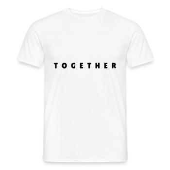 together partner tshirt - Männer T-Shirt - Weiß - Vorne - AI Model Male 178 dark (178cm)
