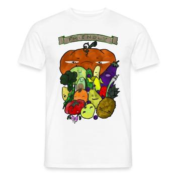 5 fruits et légumes - T-shirt homme - blanc - Devant - AI Model Male 178 dark (178cm)