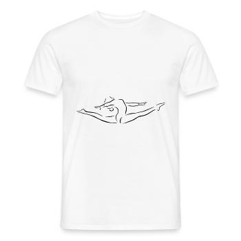 Gymnastik - Männer T-Shirt - Weiß - Vorne - AI Model Male 178 dark (178cm)
