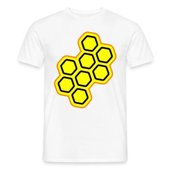 Beekeeper symbol - Men's T-Shirt - white - Front - AI Model Male 178 dark (178cm)