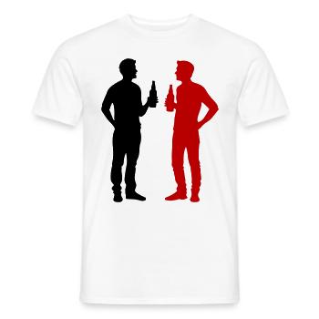 L’équipe Drinking Mannschaft - T-shirt homme - blanc - Devant - AI Model Male 178 dark (178cm)