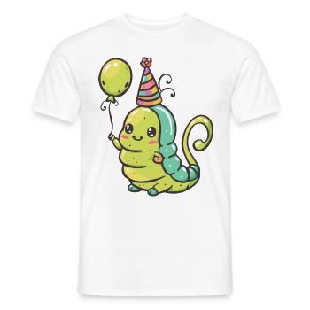 Wurm Geburtstag Baby - Männer T-Shirt - Weiß - Vorne - AI Model Male 178 dark (178cm)
