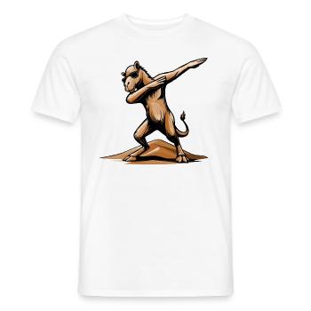 Dabbing Camel. Flair arabe dans le désert de Dubaï - T-shirt homme - blanc - Devant - AI Model Male 178 dark (178cm)