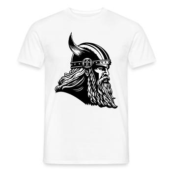 Viking Head Warrior Viking - Men's T-Shirt - white - Front - AI Model Male 178 dark (178cm)
