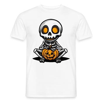 Skelett Comic Halloween - Männer T-Shirt - Weiß - Vorne - AI Model Male 178 dark (178cm)
