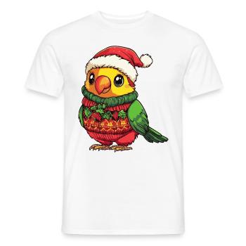 Papagai Weihnachten Comic - Männer T-Shirt - Weiß - Vorne - AI Model Male 178 dark (178cm)