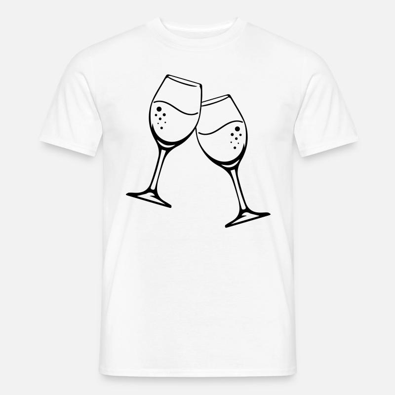 sekt glas icon - Männer T-Shirt - Weiß