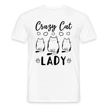 Cat Mama Cute Cat Lover - Cat Owner Crazy Cat Lady - Männer T-Shirt - Weiß - Vorne - AI Model Male 178 dark (178cm)