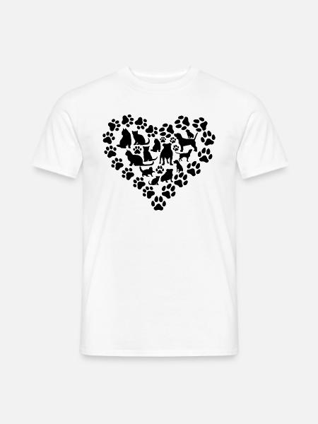 Hundeliebhaber Hundehalter Katzenliebhaber Katze - Männer T-Shirt - Weiß