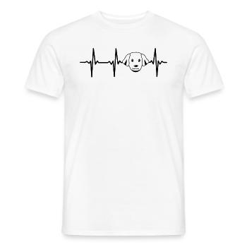 Hundegesicht Hundehalter Hundeliebhaber - Dog Hear - Männer T-Shirt - Weiß - Vorne - AI Model Male 178 dark (178cm)