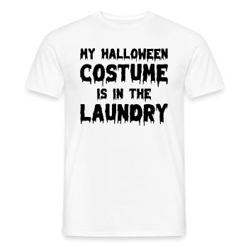 Mon costume d’Halloween est dans la lessive I Hello - T-shirt homme - blanc - Devant - AI Model Male 178 dark (178cm)