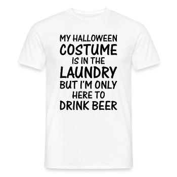 Mon costume d’Halloween est dans la lessive, mais je - T-shirt homme - blanc - Devant - AI Model Male 178 dark (178cm)