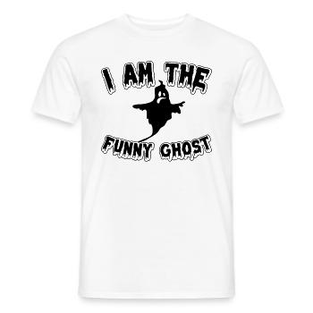 Halloween Je suis le drôle de fantôme - T-shirt homme - blanc - Devant - AI Model Male 178 dark (178cm)