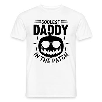 Halloween Le papa le plus cool dans le patch I Pumpkin Dad - T-shirt homme - blanc - Devant - AI Model Male 178 dark (178cm)