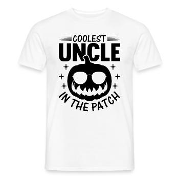 Halloween Coolest Oncle dans le Patch I Funny Pumpk - T-shirt homme - blanc - Devant - AI Model Male 178 dark (178cm)