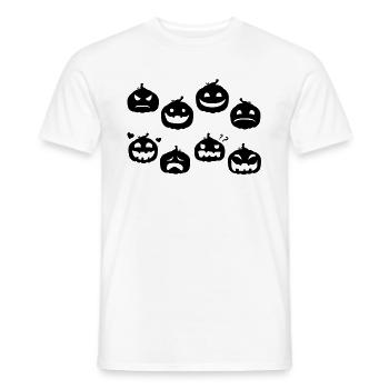 Funny Halloween Pumpkins Halloween Party Halloween - Men's T-Shirt - white - Front - AI Model Male 178 dark (178cm)
