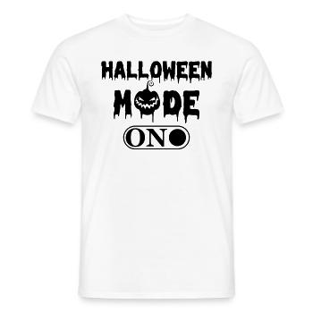 Halloween Mode On - Halloween Party Halloween Pump - Men's T-Shirt - white - Front - AI Model Male 178 dark (178cm)
