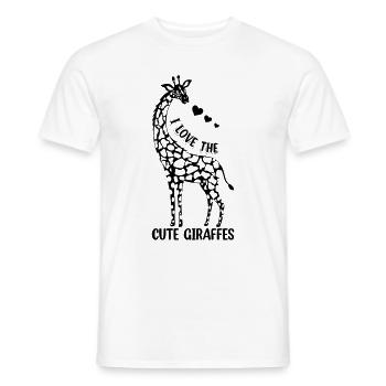 Giraffe Lover I Love The Cute Giraffes - Männer T-Shirt - Weiß - Vorne - AI Model Male 178 dark (178cm)
