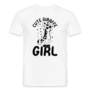 Giraffes Cute Giraffe Girl Giraffe Lover Girls - Männer T-Shirt - Weiß - Vorne - AI Model Male 178 dark (178cm)