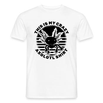Axolotl Lover C’est ma chemise Axolotl folle - T-shirt homme - blanc - Devant - AI Model Male 178 dark (178cm)