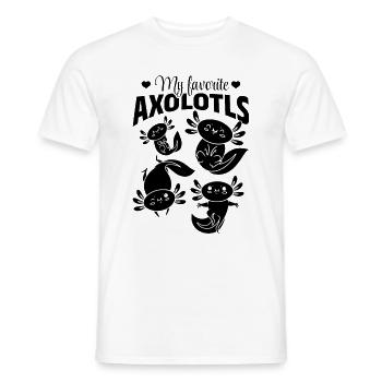 Axolotl Lover - My Favorite Axolotls - Axolotls - Men's T-Shirt - white - Front - AI Model Male 178 dark (178cm)