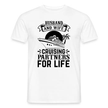 Mari et femme Partenaires de croisière pour la vie I Crui - T-shirt homme - blanc - Devant - AI Model Male 178 dark (178cm)