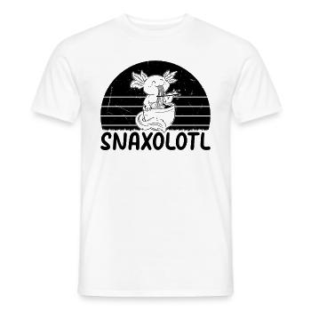 Axolotl Snaxolotl Axolotl Funny Axolotl - Männer T-Shirt - Weiß - Vorne - AI Model Male 178 dark (178cm)
