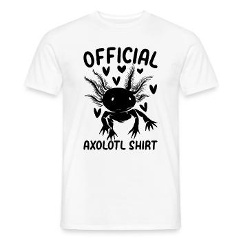 Axolotl Official Axolotl Shirt Axolotl - Men's T-Shirt - white - Front - AI Model Male 178 dark (178cm)