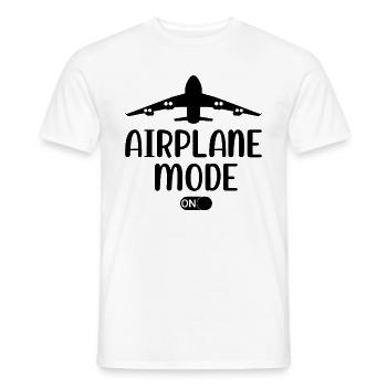 Airplane Mode On Passenger Plane Airport Pilot - Männer T-Shirt - Weiß - Vorne - AI Model Male 178 dark (178cm)