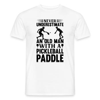 Never Underestimate An Old Man With A Pickleball P - Männer T-Shirt - Weiß - Vorne - AI Model Male 178 dark (178cm)