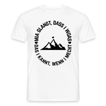 Bavarian Berg Herz Berg Wandern Bayerischer Dialek - Männer T-Shirt - Weiß - Vorne - AI Model Male 178 dark (178cm)