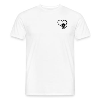 Chimpanzé Singe Bébé Orang-outan - Singe Mignon Hea - T-shirt homme - blanc - Devant - AI Model Male 178 dark (178cm)