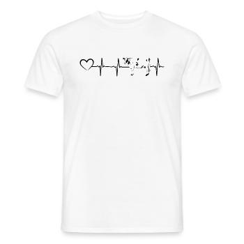Milk Cow Heartbeat Cow Farmer Dairy Cow Heartline - Männer T-Shirt - Weiß - Vorne - AI Model Male 178 dark (178cm)