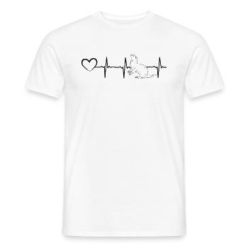 Otter Heartbeat Heart Otter Animal - Sea Otter Hea - Men's T-Shirt - white - Front - AI Model Male 178 dark (178cm)