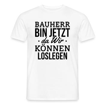 Bauherren Richtfest Häuslebauer Bauherrin - Hausba - Männer T-Shirt - Weiß - Vorne - AI Model Male 178 dark (178cm)