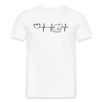 Mouse Heartbeat Heart Mouse Animal House Mouse Hea - Men's T-Shirt - white - Front - AI Model Male 178 dark (178cm)