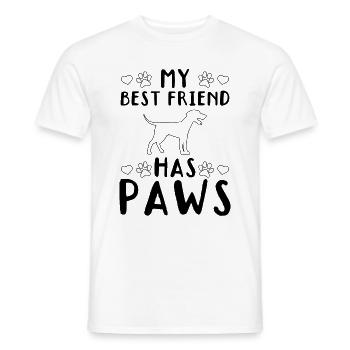 Pet Dog Owner Cute Dog Lover - My Best Friend Has - Männer T-Shirt - Weiß - Vorne - AI Model Male 178 dark (178cm)