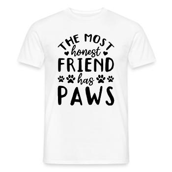 The Most Honest Friend Has Paws - Dog Lover Pet Do - Männer T-Shirt - Weiß - Vorne - AI Model Male 178 dark (178cm)
