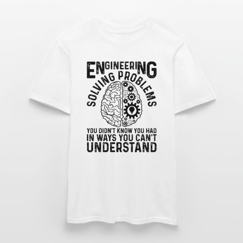 Engineer Engineering Gear Brain Technician Engine Men's T-Shirt