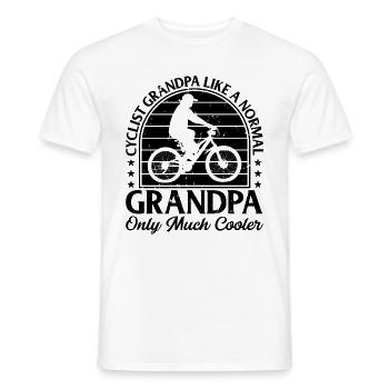 Cyclist Grandpa Like A Normal Grandpa Only Much Co - Männer T-Shirt - Weiß - Vorne - AI Model Male 178 dark (178cm)