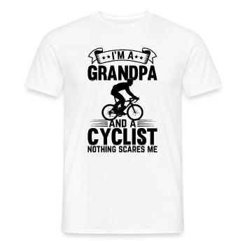 I'm A Grandpa And Cyclist Nothing Scares Me I Cycl - Männer T-Shirt - Weiß - Vorne - AI Model Male 178 dark (178cm)