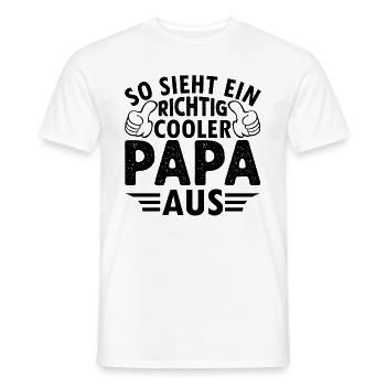So Sieht Ein Richtig Cooler Papa Aus - Cooler Papa - Männer T-Shirt - Weiß - Vorne - AI Model Male 178 dark (178cm)