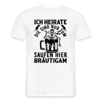Junggesellenabschied Bräutigam Hochzeit - Polter P - Männer T-Shirt - Weiß - Vorne - AI Model Male 178 dark (178cm)
