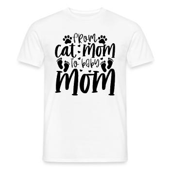 From Cat Mom To Baby Mom Pregnancy Announcement - Männer T-Shirt - Weiß - Vorne - AI Model Male 178 dark (178cm)