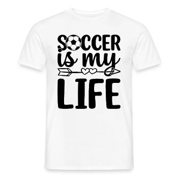 Soccer Is My Life - Soccer Player Soccer Lover - Men's T-Shirt - white - Front - AI Model Male 178 dark (178cm)