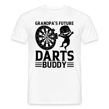 Darts Baby Darts Player Boy - Grandpa's Future Dar - Men's T-Shirt - white - Front - AI Model Male 178 dark (178cm)